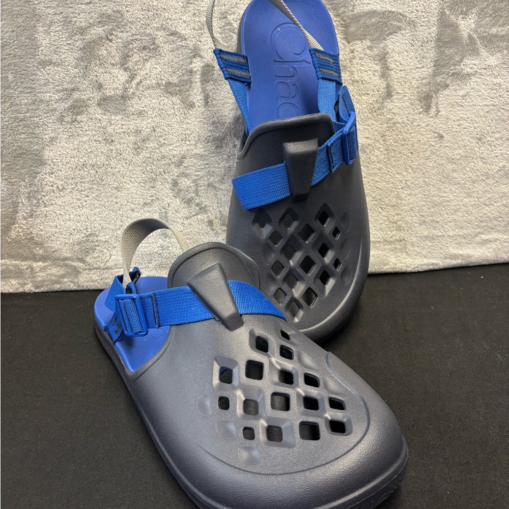 Chaco Navy/Blue Clog Slip On Comfort Sandal with Adj. Strap Mens Sz 12 NWOT